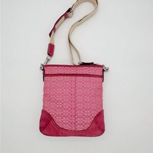 Coach Pink and Cream Crossbody Bag